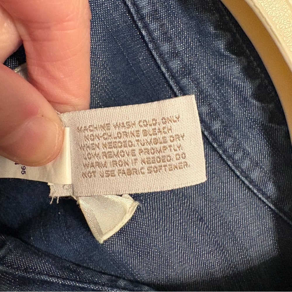 Chico's Indigo Blue Denim Button-Front Shirt - Picture 9 of 16
